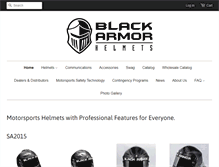 Tablet Screenshot of blackarmorhelmets.com